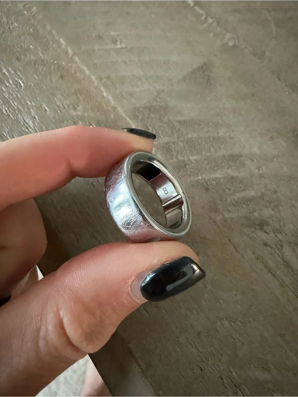 Oura Ring Charger Pad in Silver with Green LED